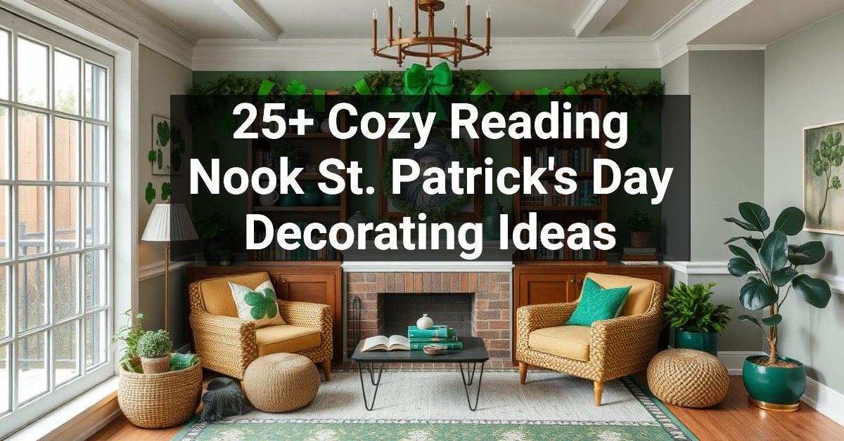 25+ Cozy Reading Nook St. Patrick's Day Decorating Ideas