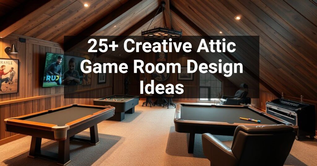 25+ Creative Attic Game Room Design Ideas