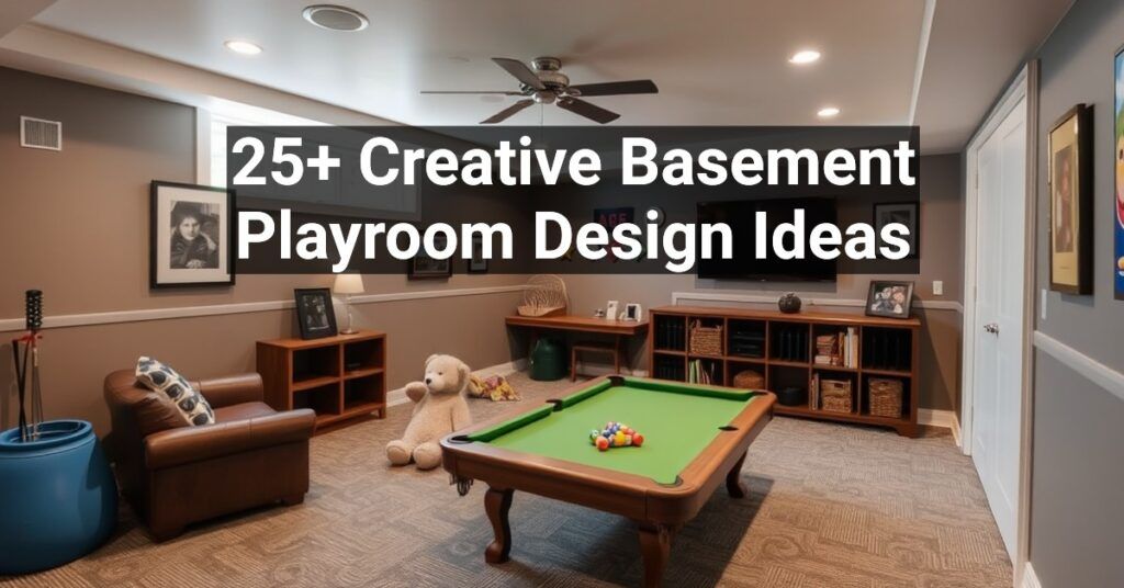 25+ Creative Basement Playroom Design Ideas