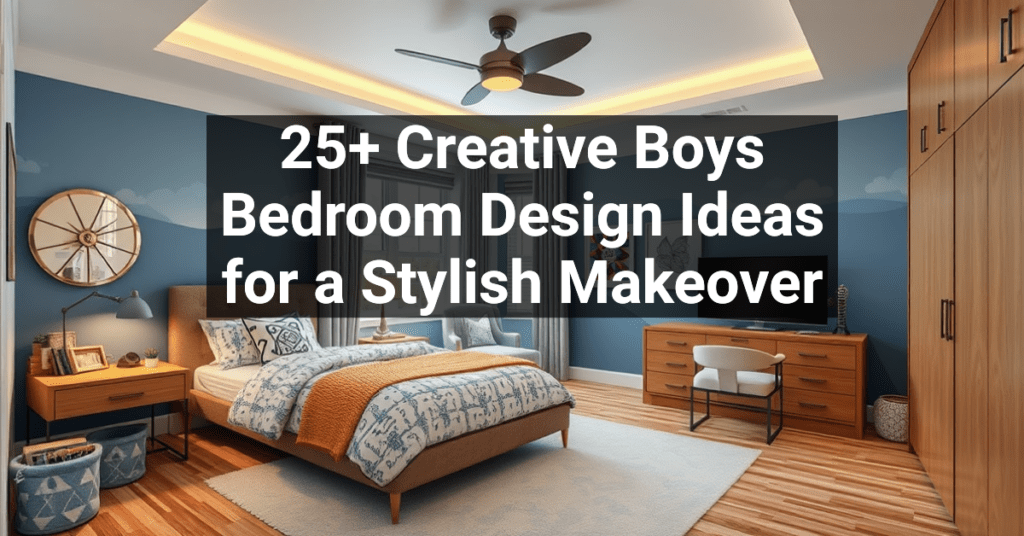 25+ Creative Boys Bedroom Design Ideas for a Stylish Makeover