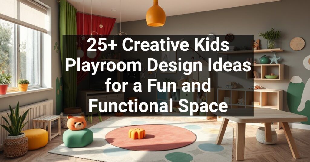 25+ Creative Kids Playroom Design Ideas for a Fun and Functional Space