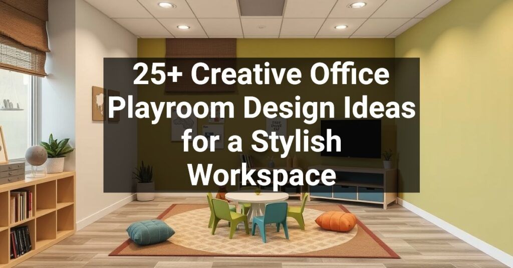 25+ Creative Office Playroom Design Ideas for a Stylish Workspace