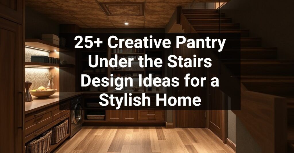 25+ Creative Pantry Under the Stairs Design Ideas for a Stylish Home