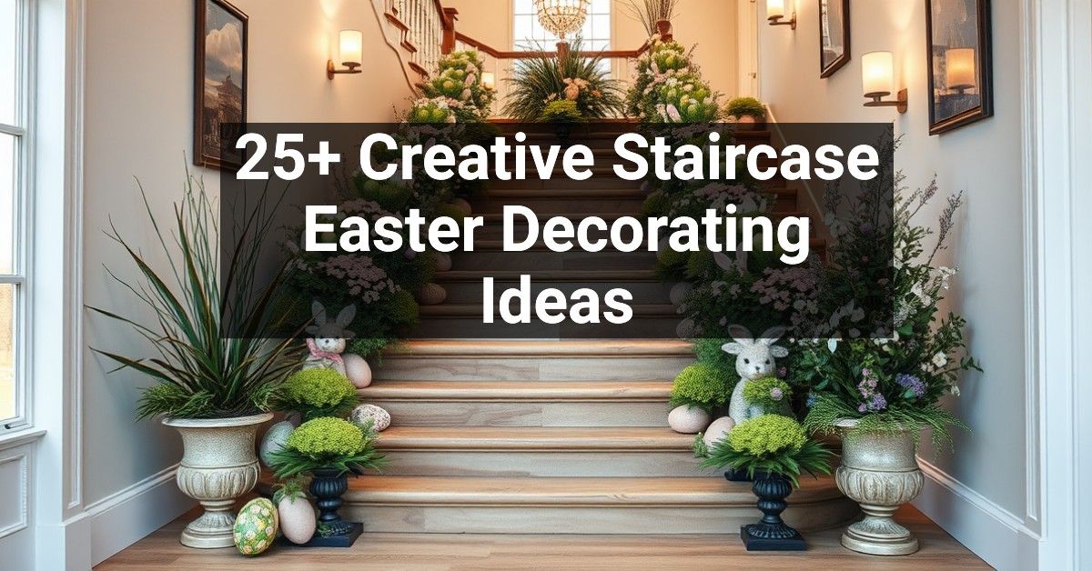 25+ Creative Staircase Easter Decorating Ideas