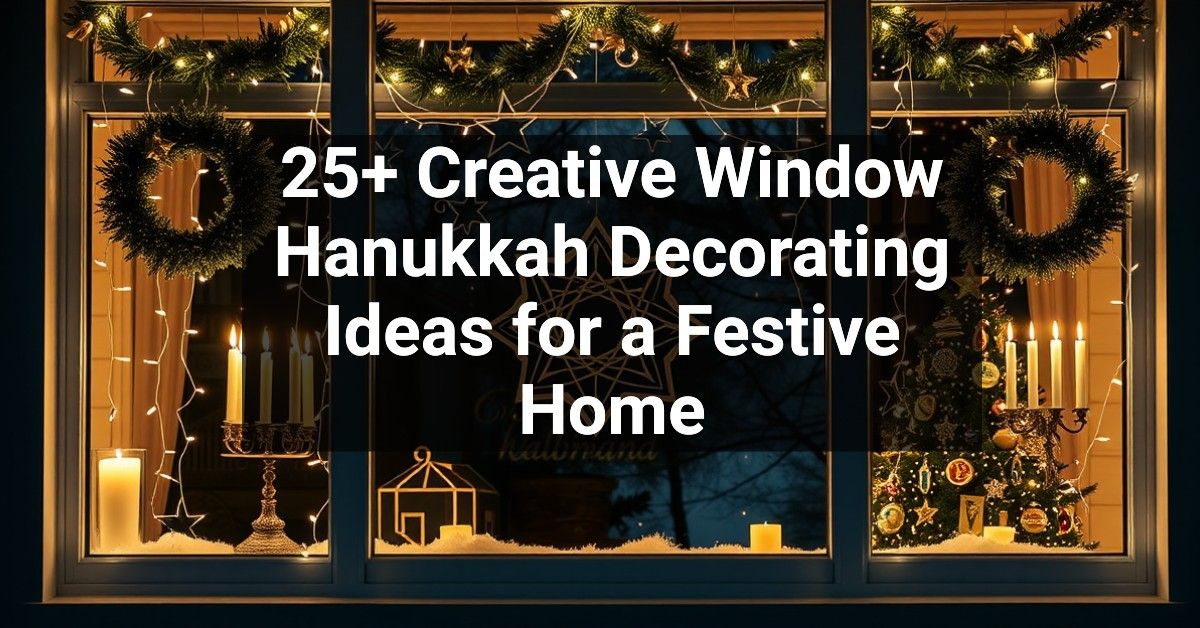 25+ Creative Window Hanukkah Decorating Ideas for a Festive Home