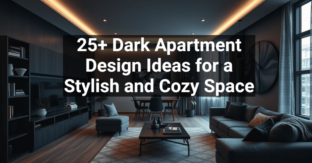 25+ Dark Apartment Design Ideas for a Stylish and Cozy Space