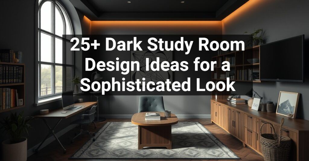 25+ Dark Study Room Design Ideas for a Sophisticated Look