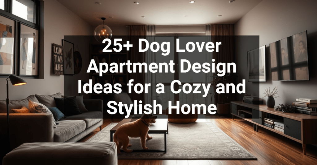 25+ Dog Lover Apartment Design Ideas for a Cozy and Stylish Home