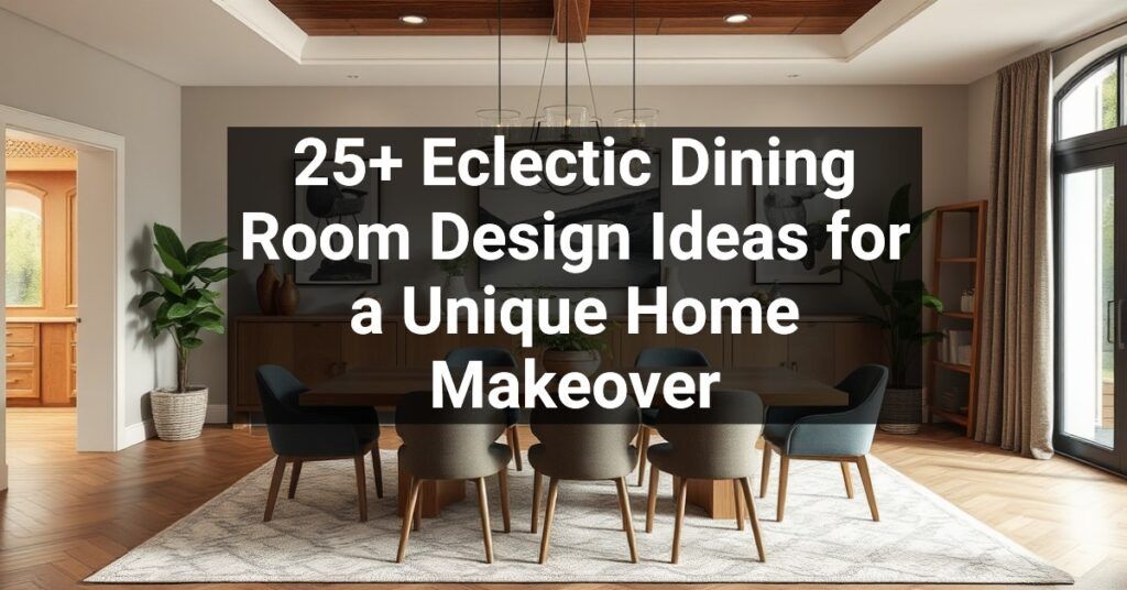 25+ Eclectic Dining Room Design Ideas for a Unique Home Makeover