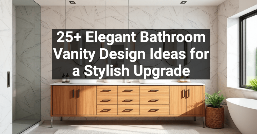 25+ Elegant Bathroom Vanity Design Ideas for a Stylish Upgrade