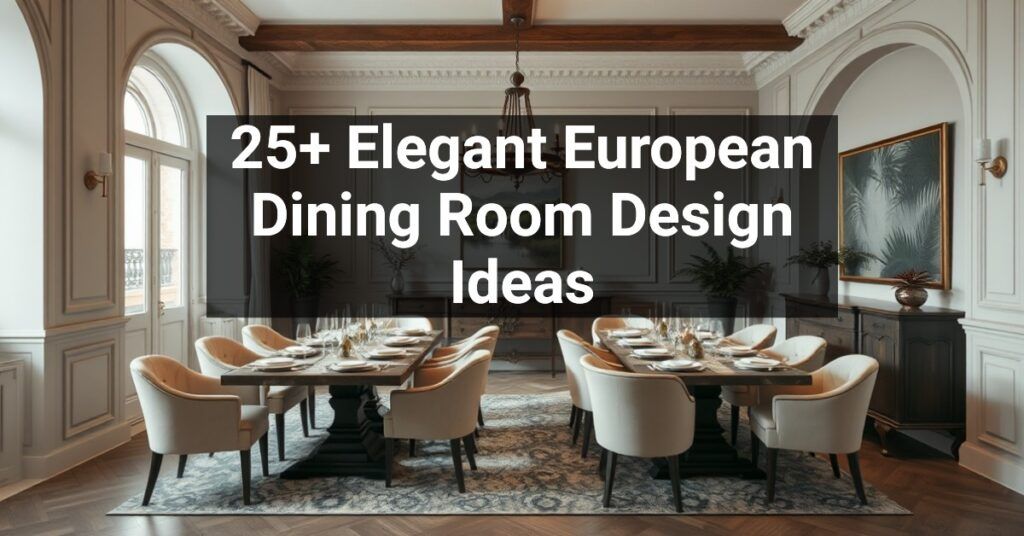 25+ Elegant European Dining Room Design Ideas