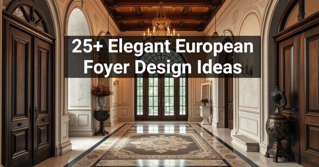 25+ Elegant European Foyer Design Ideas