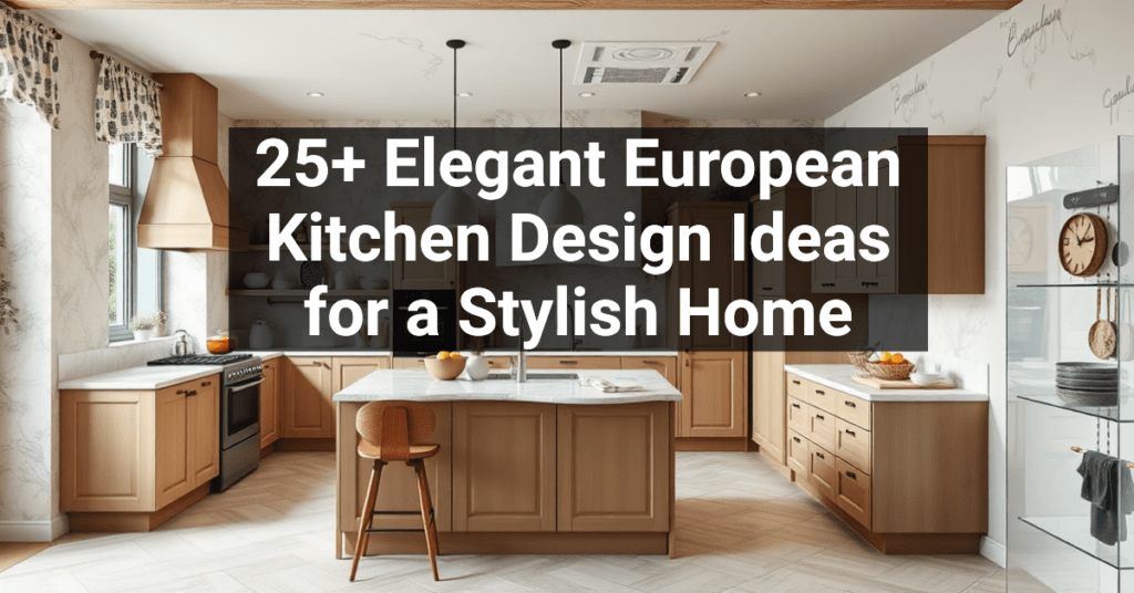 25+ Elegant European Kitchen Design Ideas for a Stylish Home