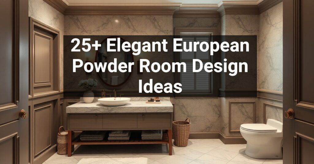 25+ Elegant European Powder Room Design Ideas