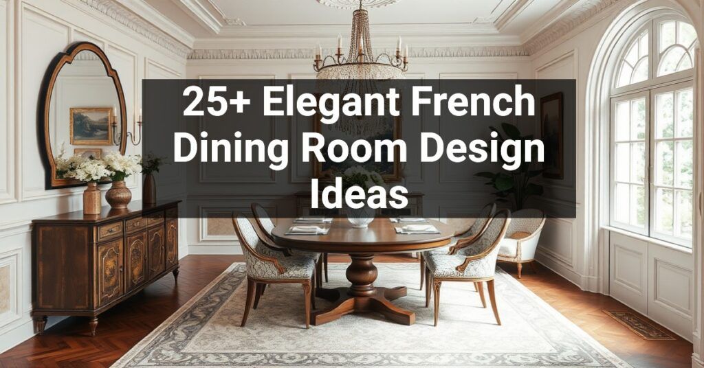 25+ Elegant French Dining Room Design Ideas