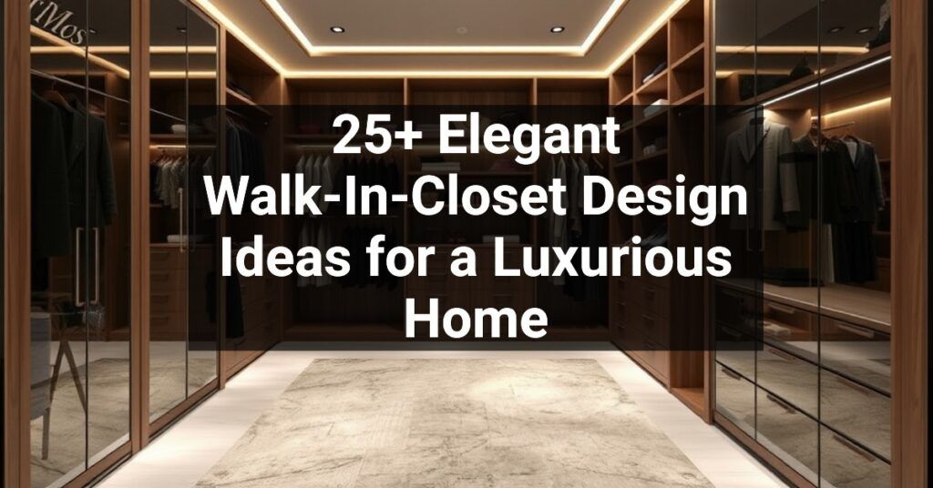 25+ Elegant Walk-In-Closet Design Ideas for a Luxurious Home