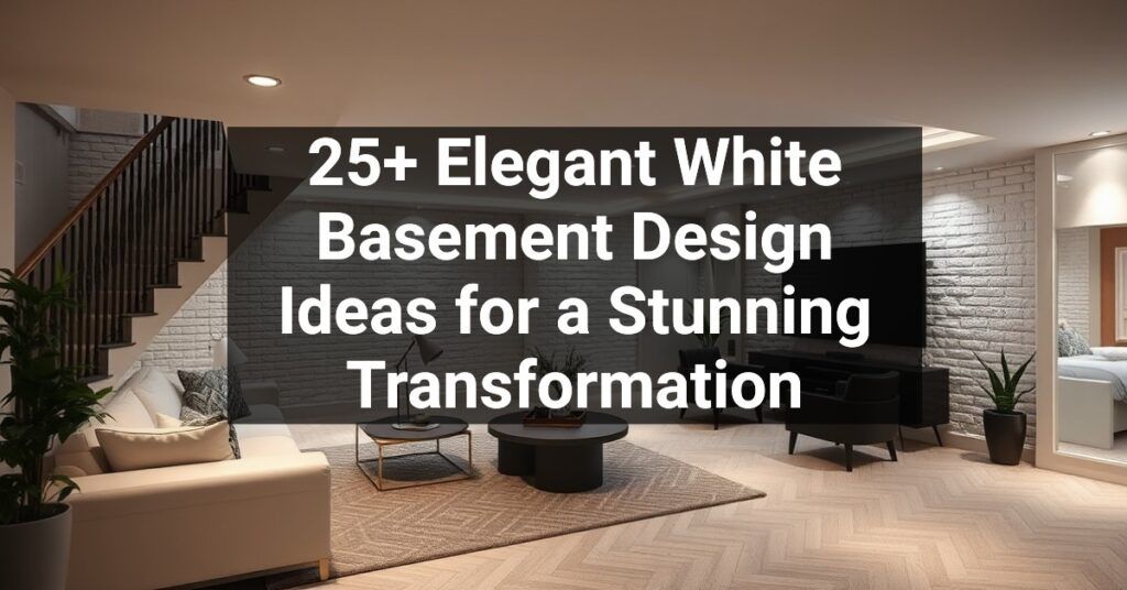 25+ Elegant White Basement Design Ideas for a Stunning Transformation