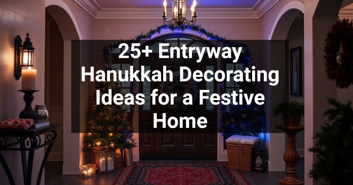 25+ Entryway Hanukkah Decorating Ideas for a Festive Home