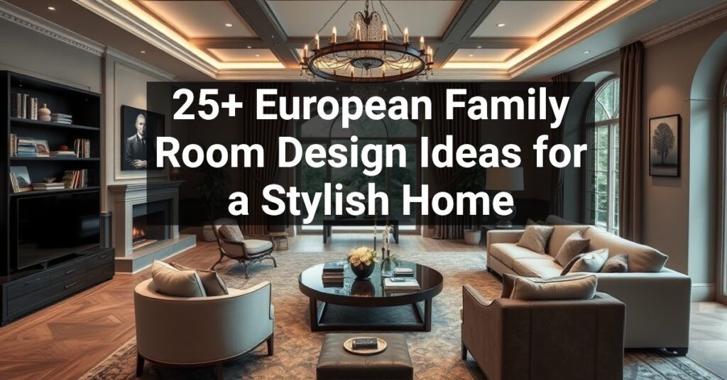 25+ European Family Room Design Ideas for a Stylish Home