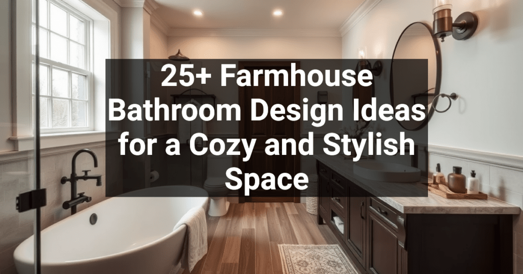 25+ Farmhouse Bathroom Design Ideas for a Cozy and Stylish Space