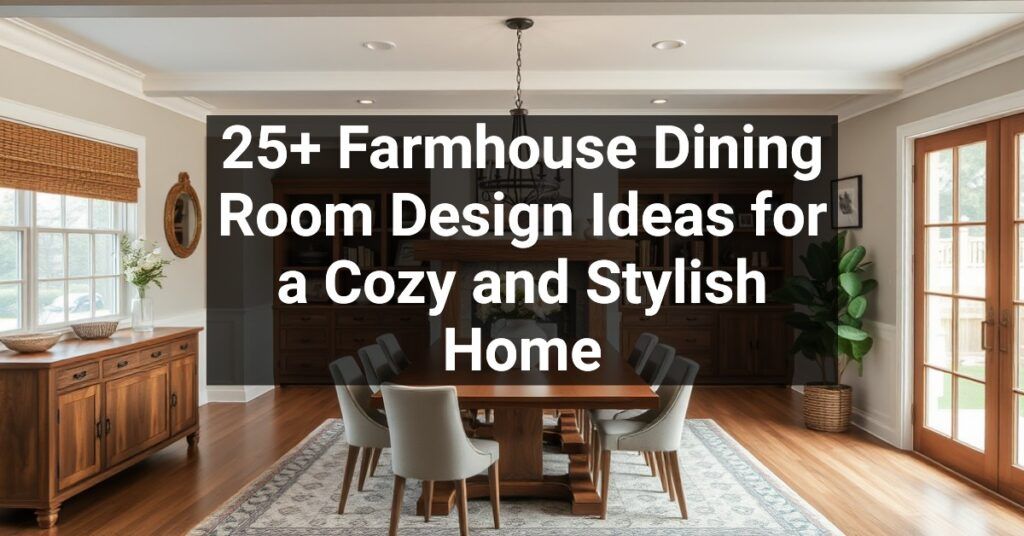 25+ Farmhouse Dining Room Design Ideas for a Cozy and Stylish Home