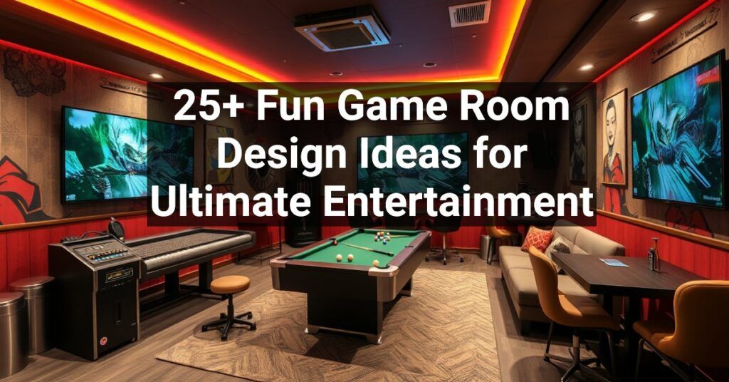 25+ Fun Game Room Design Ideas for Ultimate Entertainment