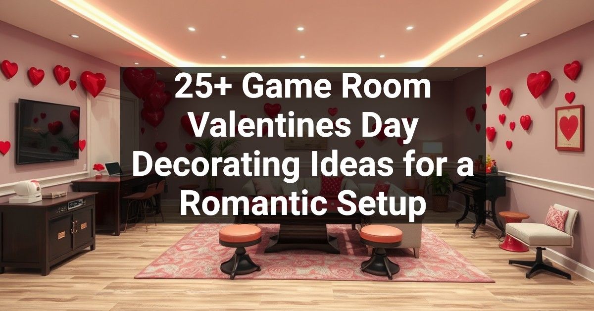 25+ Game Room Valentines Day Decorating Ideas for a Romantic Setup