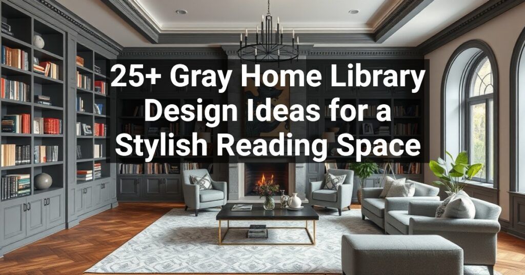 25+ Gray Home Library Design Ideas for a Stylish Reading Space