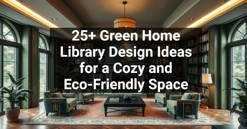 25+ Green Home Library Design Ideas for a Cozy and Eco-Friendly Space