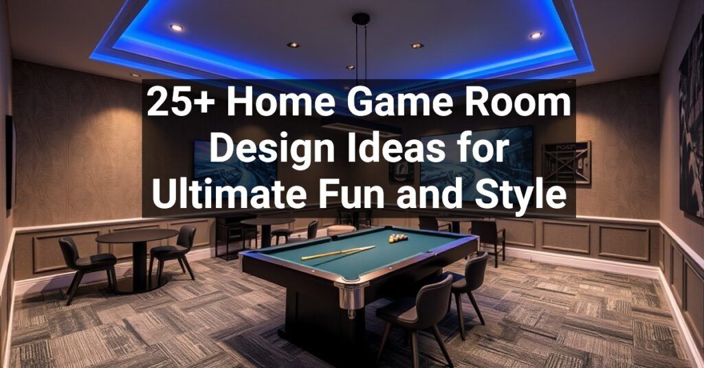 25+ Home Game Room Design Ideas for Ultimate Fun and Style