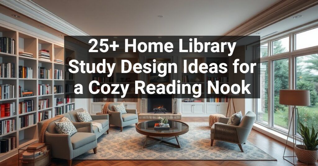 25+ Home Library Study Design Ideas for a Cozy Reading Nook