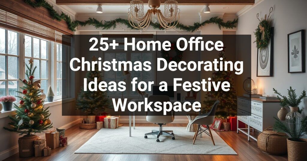 25+ Home Office Christmas Decorating Ideas for a Festive Workspace