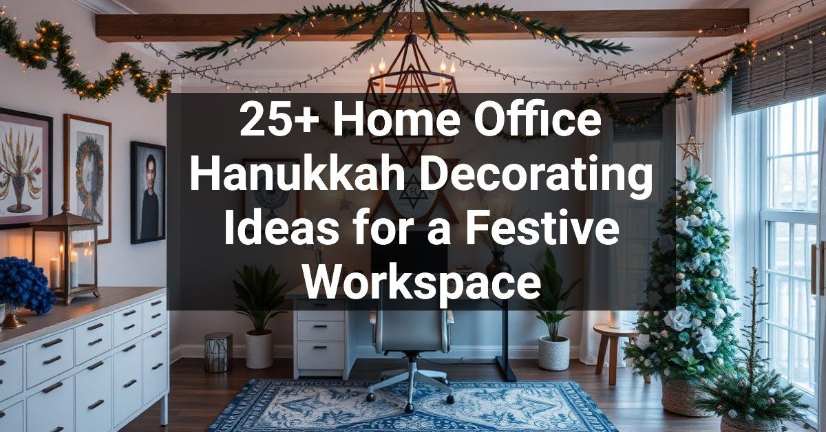 25+ Home Office Hanukkah Decorating Ideas for a Festive Workspace