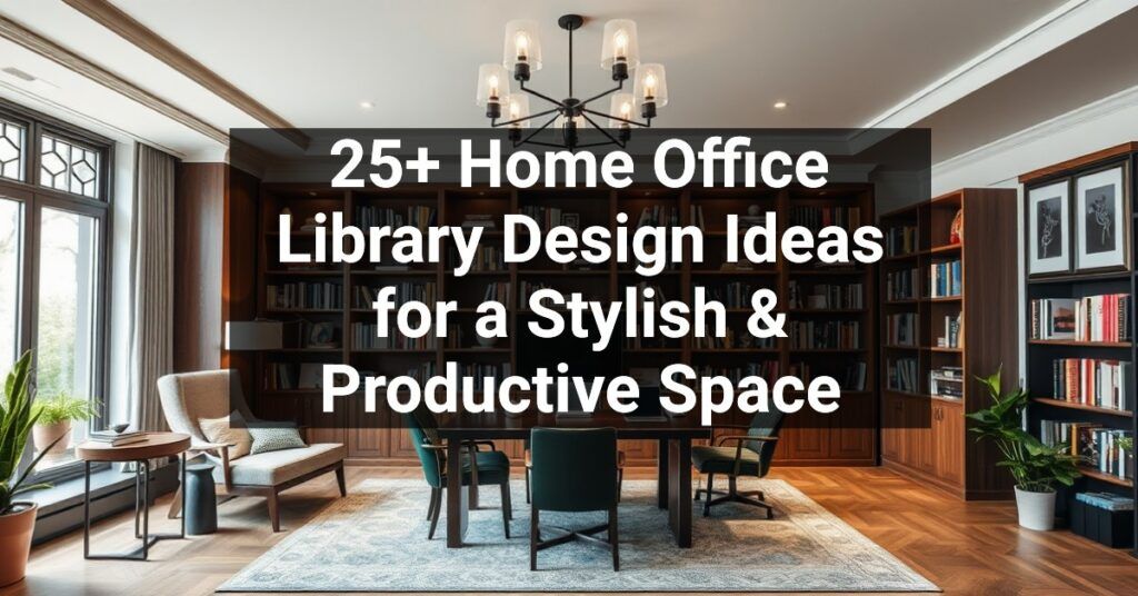 25+ Home Office Library Design Ideas for a Stylish & Productive Space