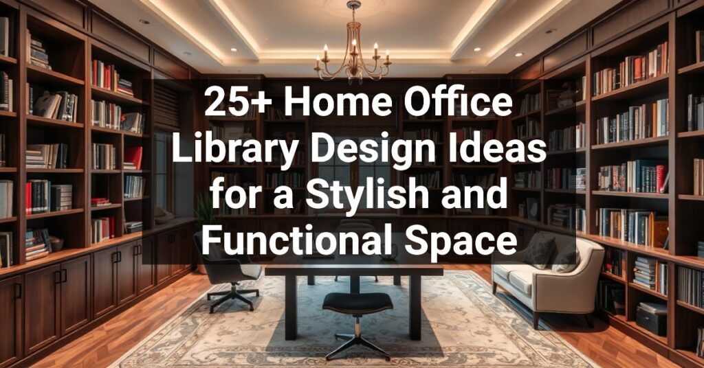 25+ Home Office Library Design Ideas for a Stylish and Functional Space