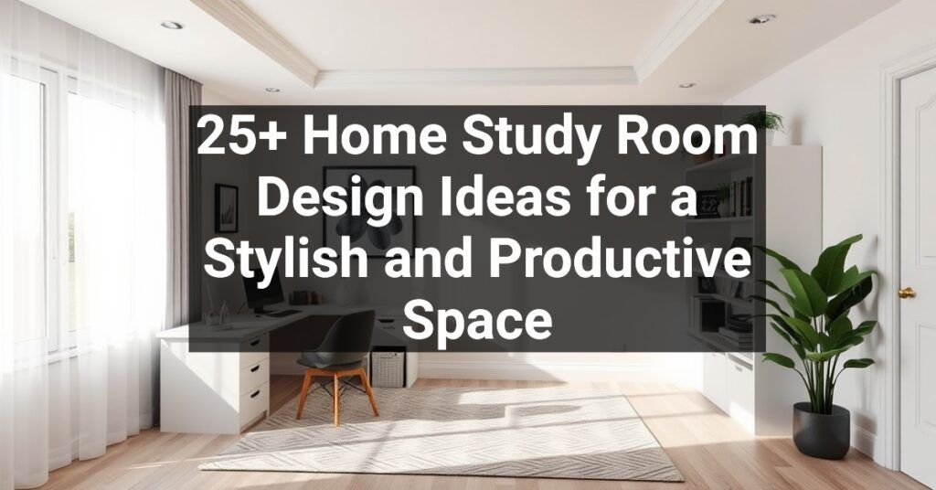 25+ Home Study Room Design Ideas for a Stylish and Productive Space