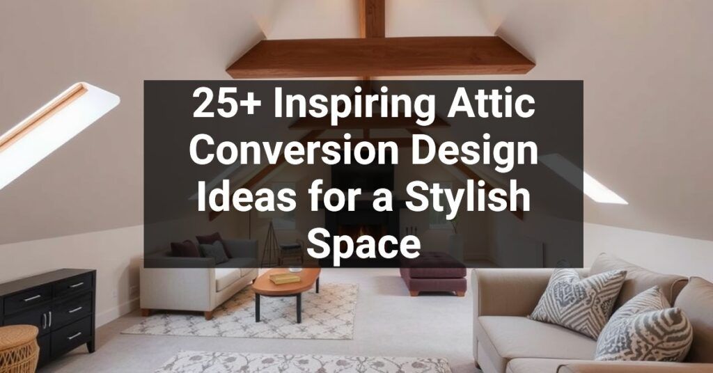 25+ Inspiring Attic Conversion Design Ideas for a Stylish Space