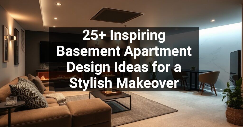 25+ Inspiring Basement Apartment Design Ideas for a Stylish Makeover