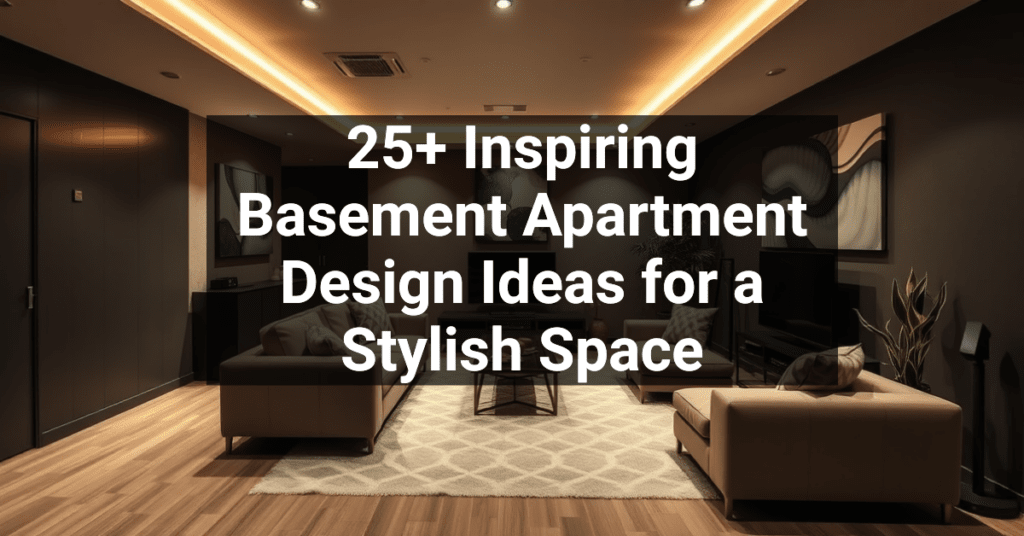 25+ Inspiring Basement Apartment Design Ideas for a Stylish Space