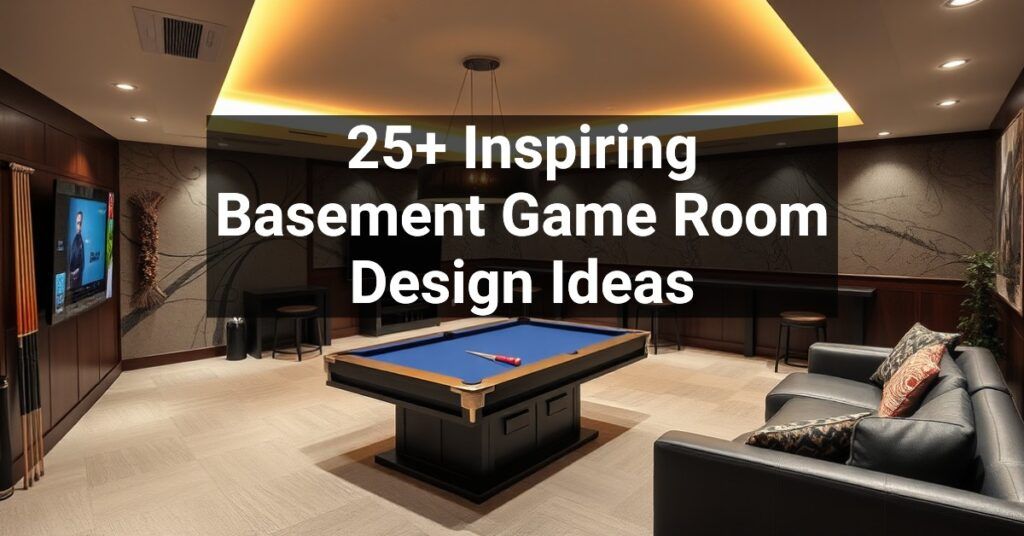 25+ Inspiring Basement Game Room Design Ideas