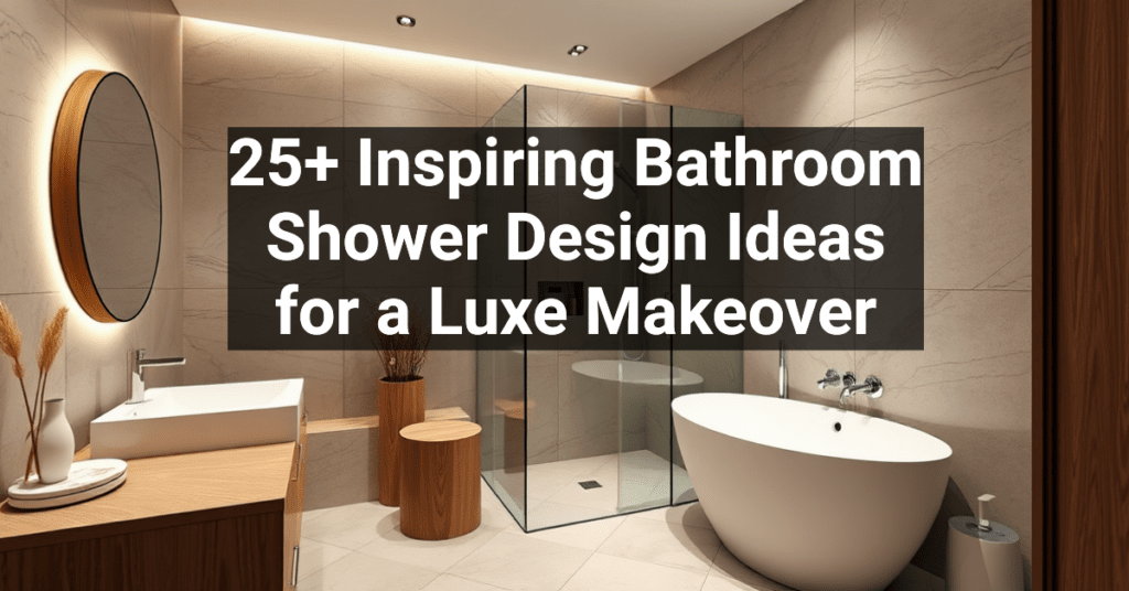 25+ Inspiring Bathroom Shower Design Ideas for a Luxe Makeover