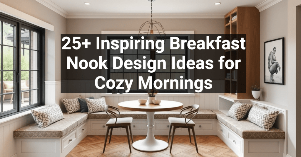 25+ Inspiring Breakfast Nook Design Ideas for Cozy Mornings