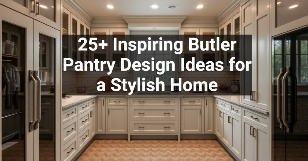 25+ Inspiring Butler Pantry Design Ideas for a Stylish Home