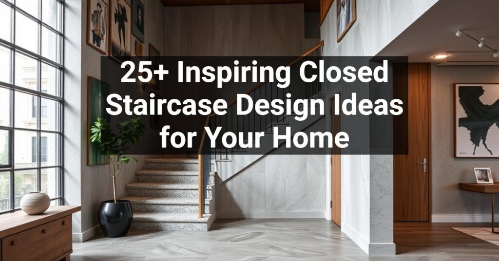 25+ Inspiring Closed Staircase Design Ideas for Your Home