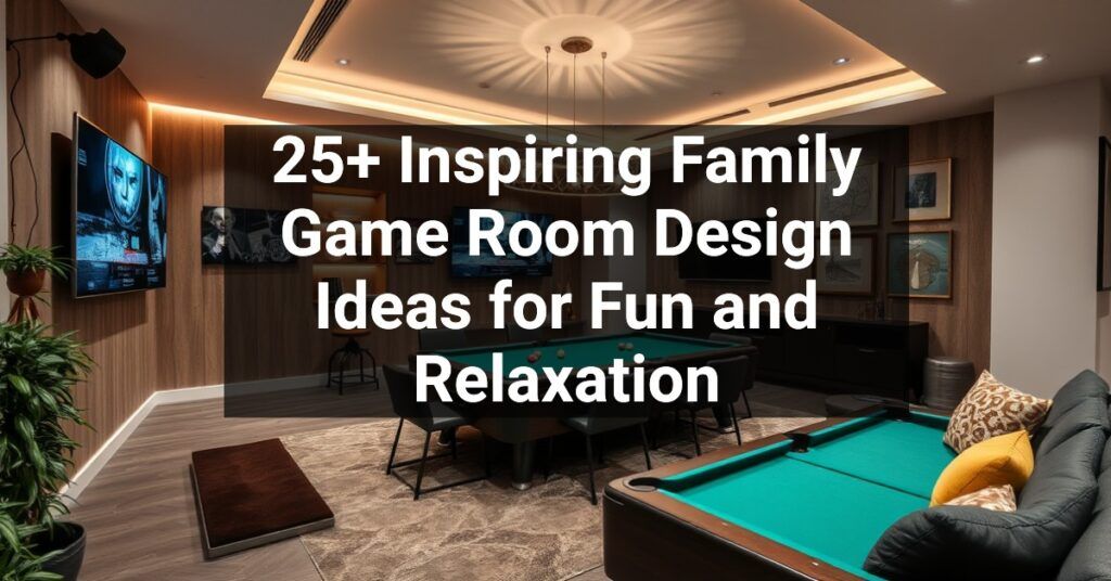 25+ Inspiring Family Game Room Design Ideas for Fun and Relaxation