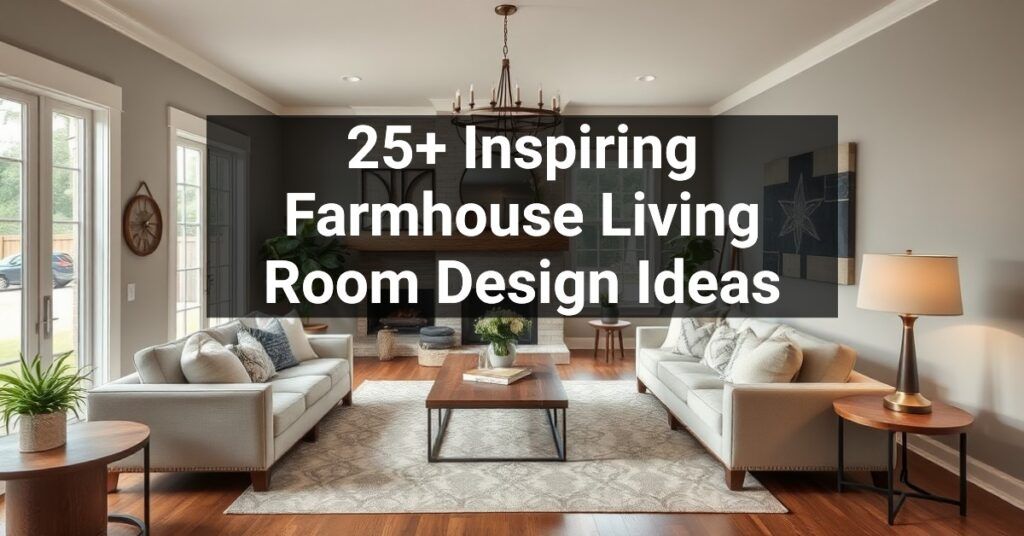 25+ Inspiring Farmhouse Living Room Design Ideas