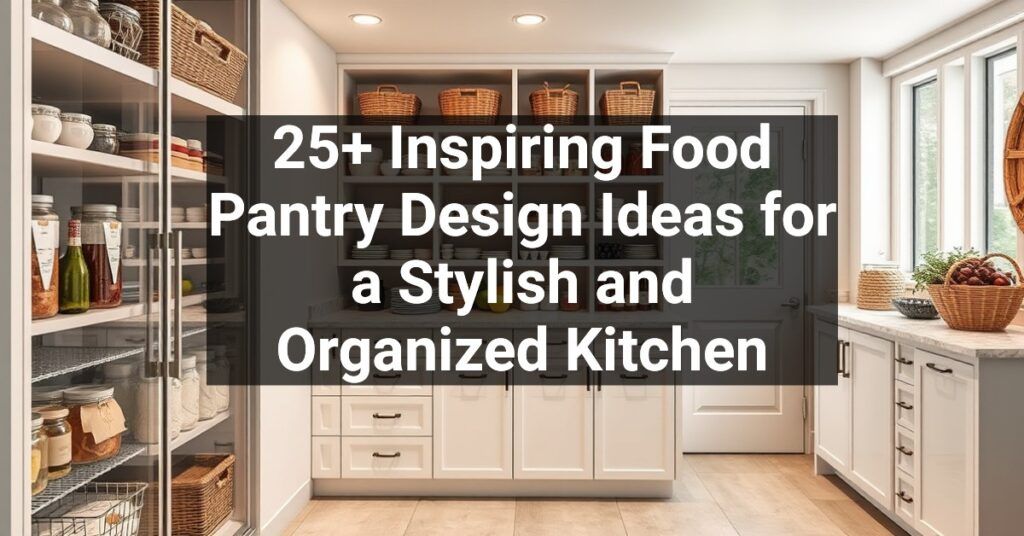 25+ Inspiring Food Pantry Design Ideas for a Stylish and Organized Kitchen