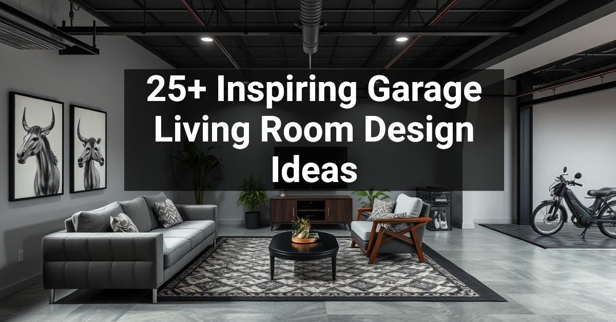 25+ Inspiring Garage Living Room Design Ideas