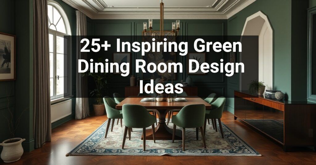 25+ Inspiring Green Dining Room Design Ideas