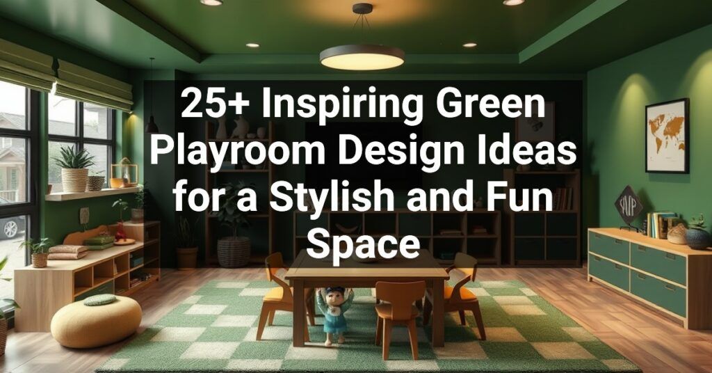 25+ Inspiring Green Playroom Design Ideas for a Stylish and Fun Space